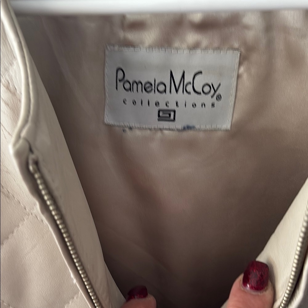 a new day Cream Leather Jacket